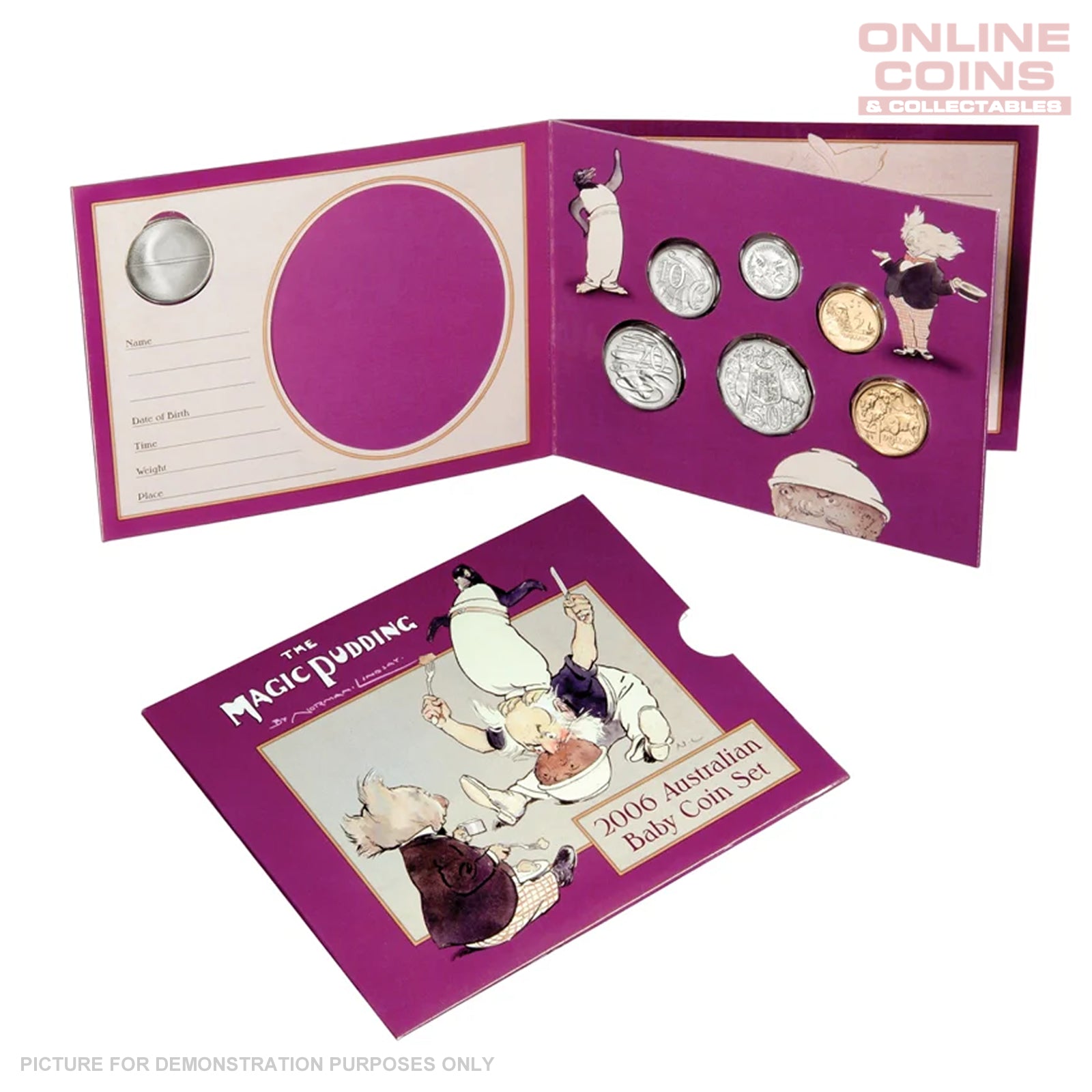 2006 Royal Australian Mint Uncirculated Baby Coin Set - Magic Pudding